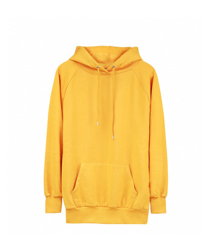 Yellow sweater with hoodie