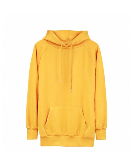 Yellow sweater with hoodie