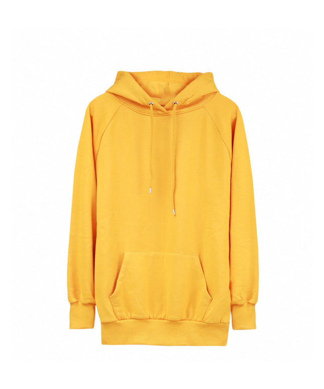Yellow sweater with hoodie