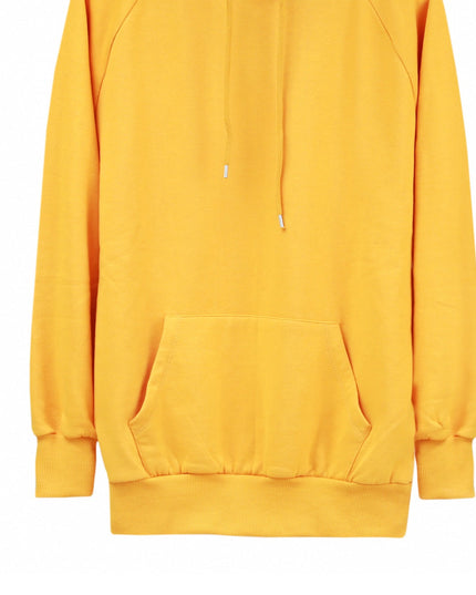 Yellow sweater with hoodie
