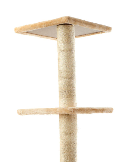 Cat scratch pole with platform