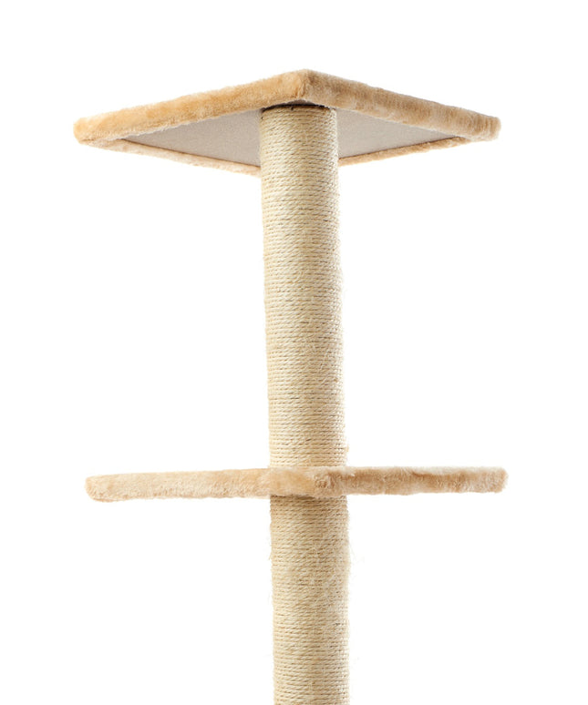 Cat scratch pole with platform