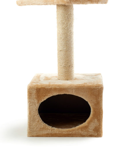 Cat scratch pole with platform