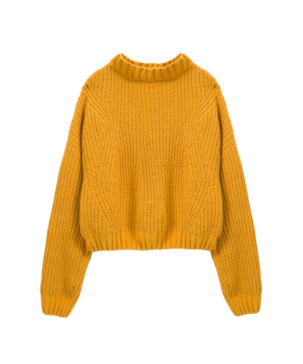 Yellow knitted sweater