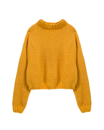 Yellow knitted sweater