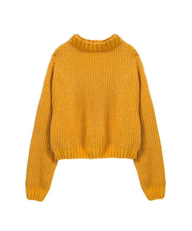 Yellow knitted sweater