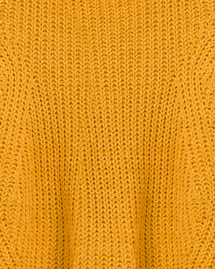 Yellow knitted sweater