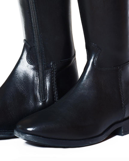 High leather horse boots Black