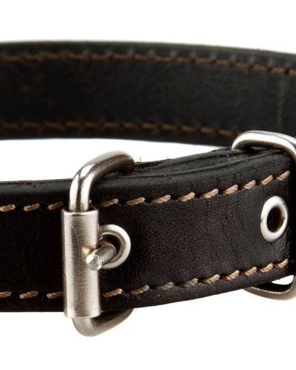 Leather dog collar black
