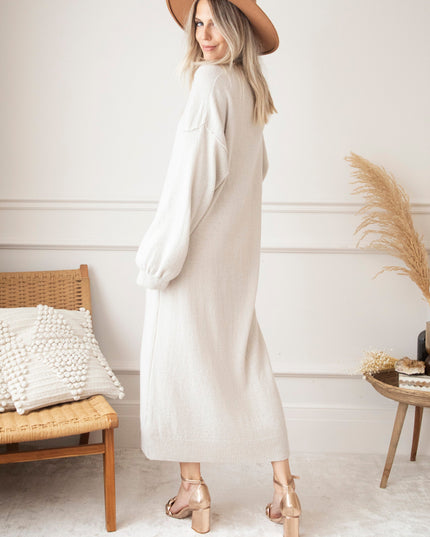 Cozy Claire Café Au Lait - Sweater Dress