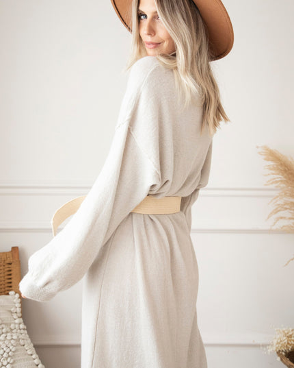 Cozy Claire Café Au Lait - Sweater Dress