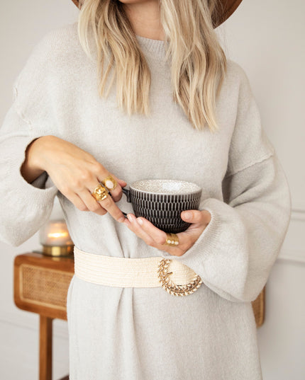 Cozy Claire Café Au Lait - Sweater Dress