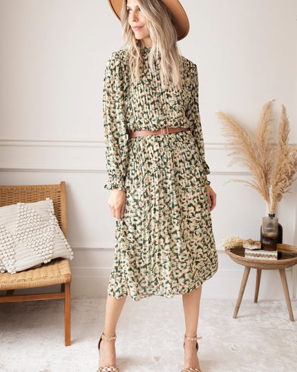 Peggy Pleated Mint - Maxi Jurk