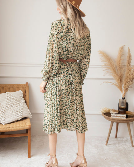 Peggy Pleated Mint - Maxi Jurk