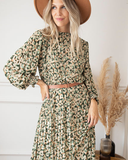 Peggy Pleated Mint - Maxi Jurk