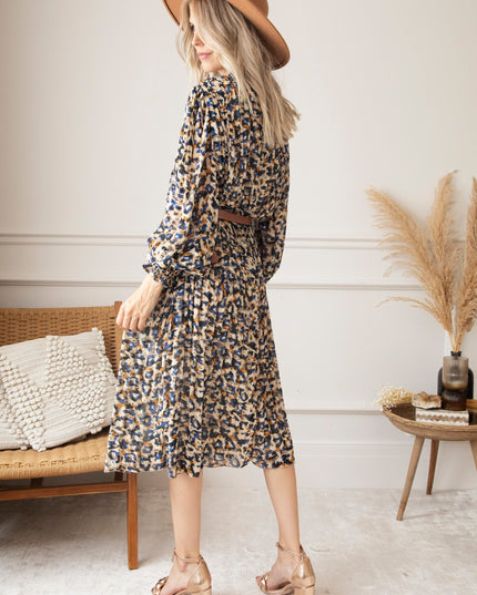 Peggy Pleated Dark Blue - Maxi Jurk