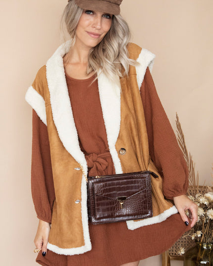 Classy Croco Brown - Handtas