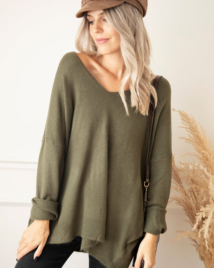 Comfy Billie Kaki - Trui