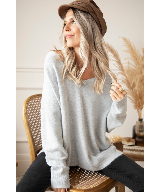 Comfy Billie Soft Grey - Trui