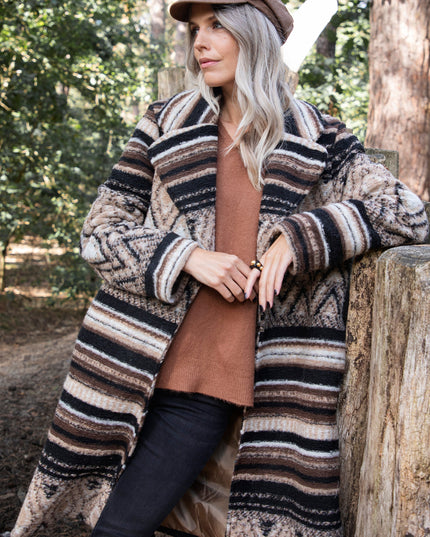 Soft Squares & Stripes Beige/Brown - Jas