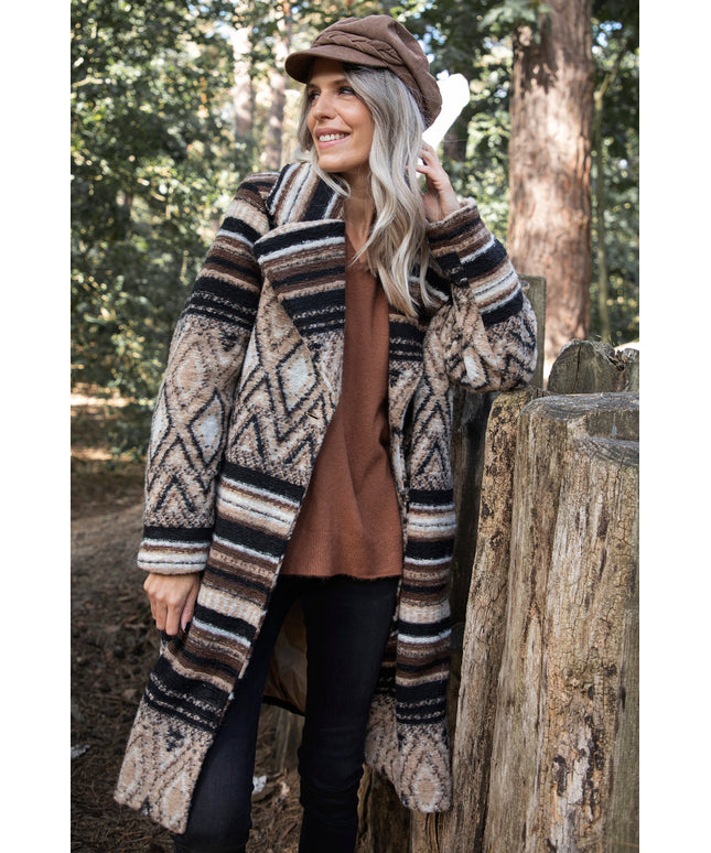 Soft Squares & Stripes Beige/Brown - Jas