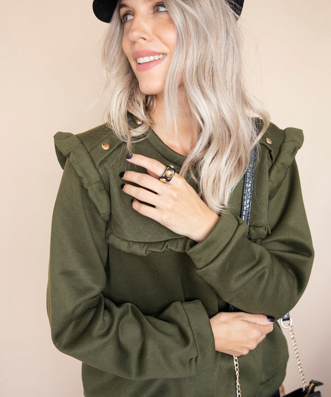 Charming Chelsea Kaki - Sweater