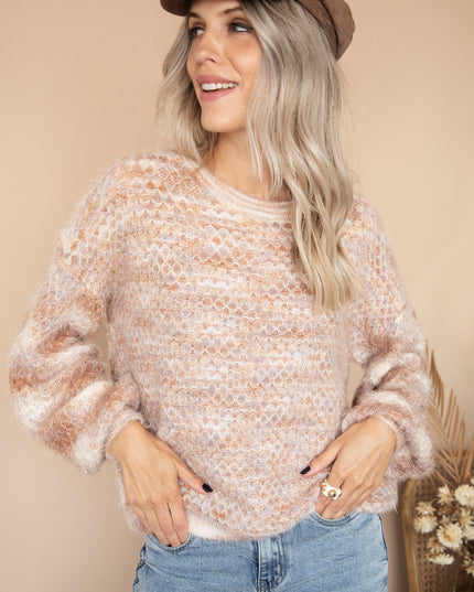 Fluffy Feels Camel Mix - Trui