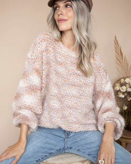 Fluffy Feels Camel Mix - Trui