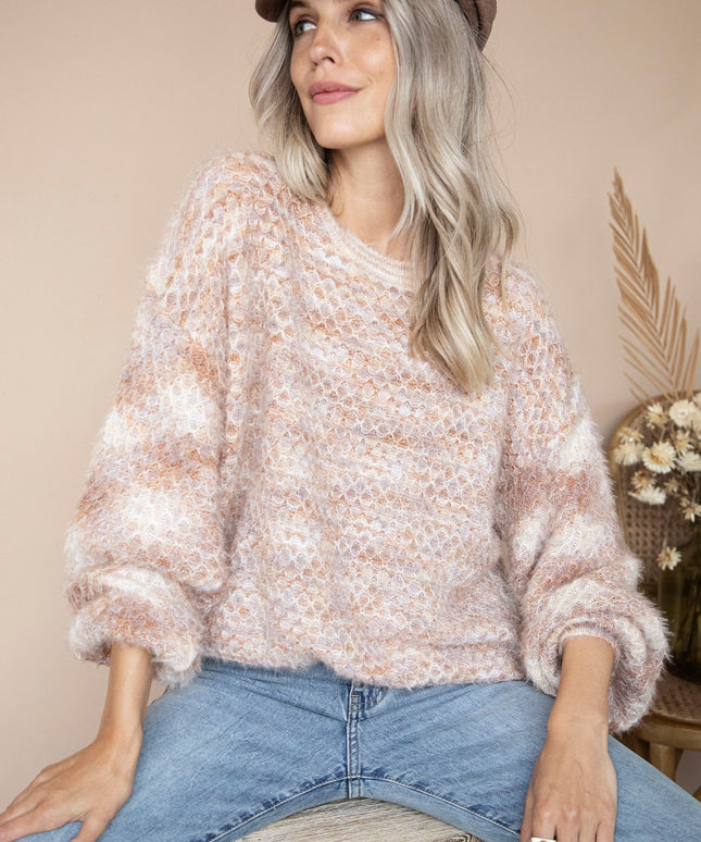 Fluffy Feels Camel Mix - Trui