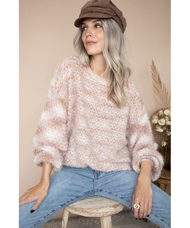 Fluffy Feels Camel Mix - Trui
