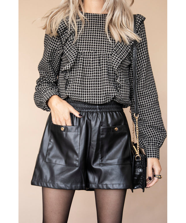 Fall Faux Leather Black - Short