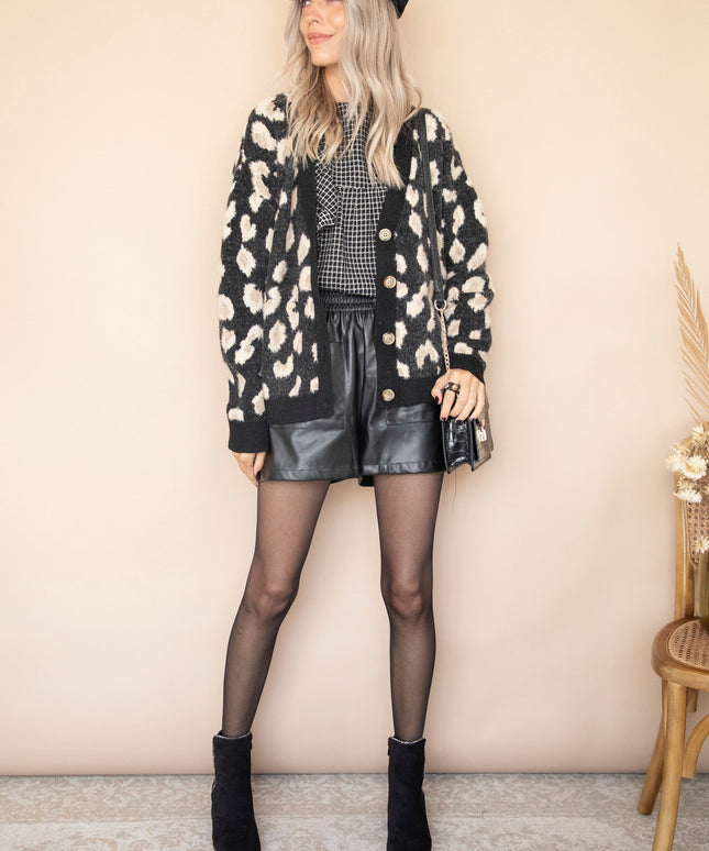 Fall Faux Leather Black - Short