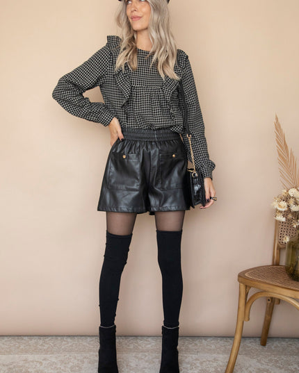 Fall Faux Leather Black - Short