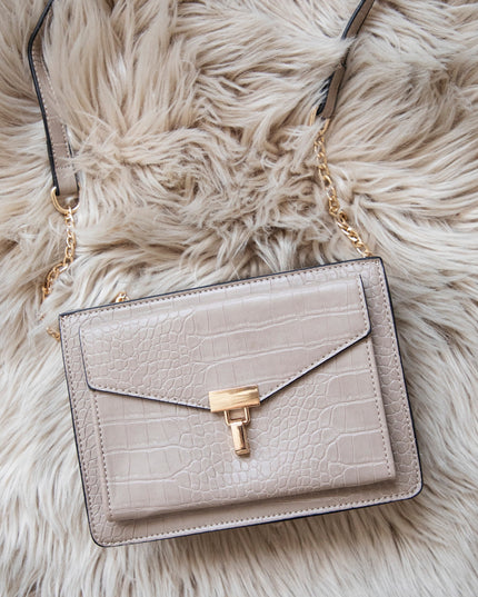 Classy Croco Beige - Handtas