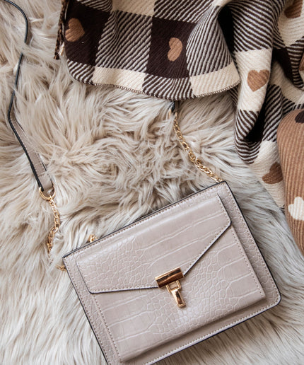 Classy Croco Beige - Handtas