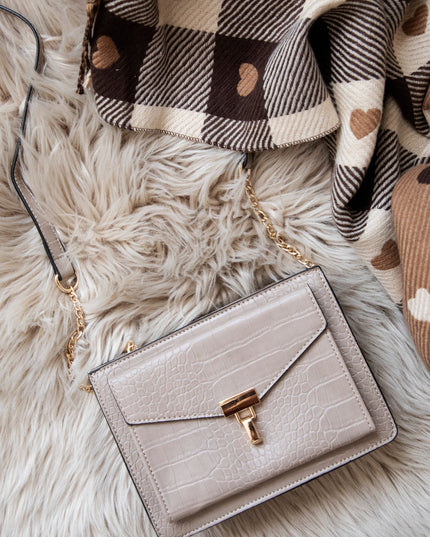 Classy Croco Beige - Handtas