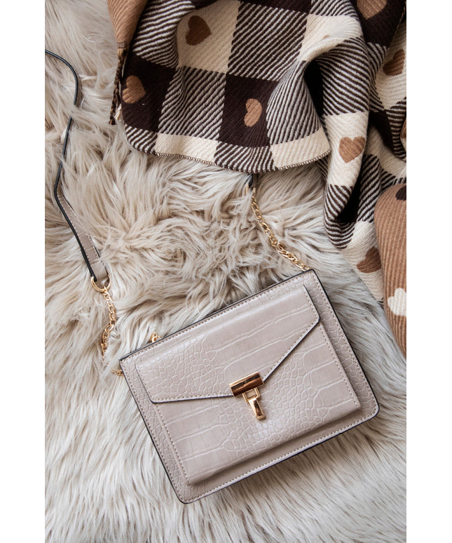 Classy Croco Beige - Handtas