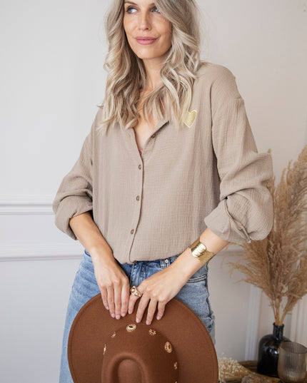 Beating Heart Tetra Café Au Lait - Blouse