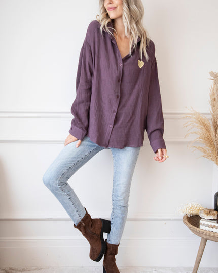 Beating Heart Tetra Plum - Blouse