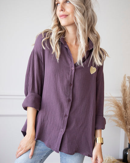 Beating Heart Tetra Plum - Blouse