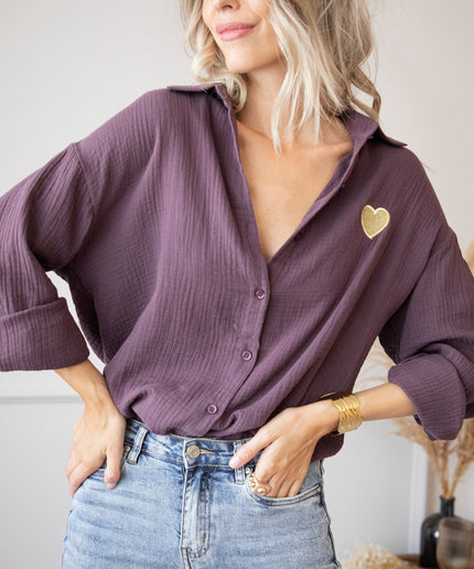Beating Heart Tetra Plum - Blouse
