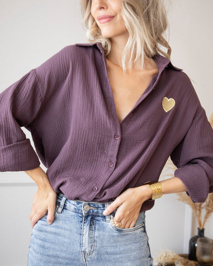 Beating Heart Tetra Plum - Blouse