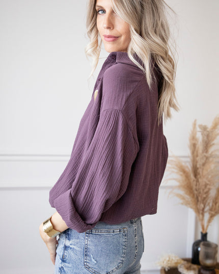 Beating Heart Tetra Plum - Blouse
