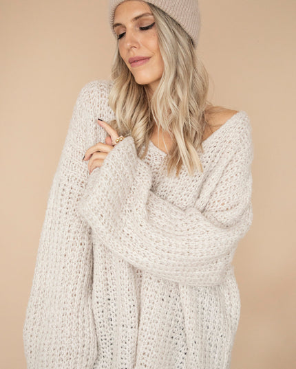 Extra Long, Extra Cozy Off White - Trui