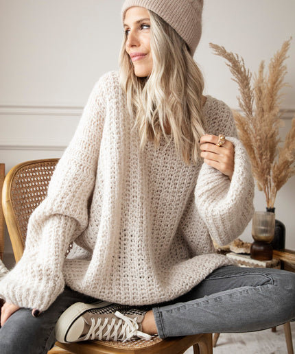 Extra Long, Extra Cozy Off White - Trui