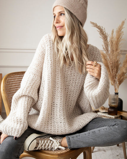 Extra Long, Extra Cozy Off White - Trui