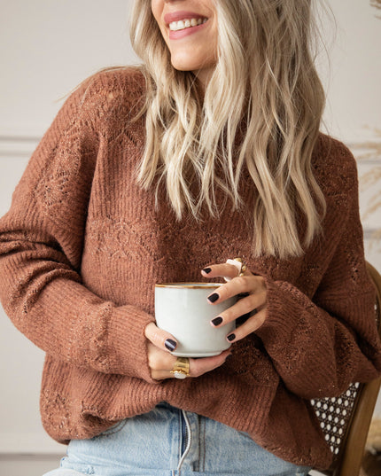 Sparkles & Stripes Caramel - Trui
