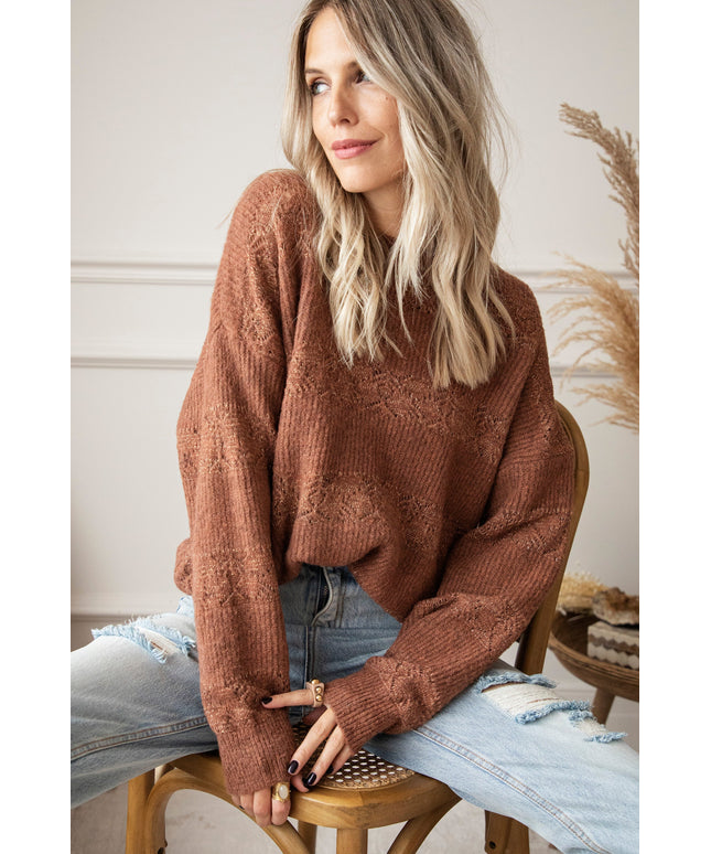 Sparkles & Stripes Caramel - Trui