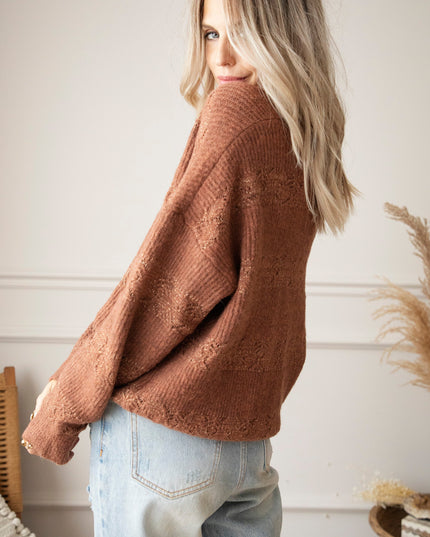 Sparkles & Stripes Caramel - Trui