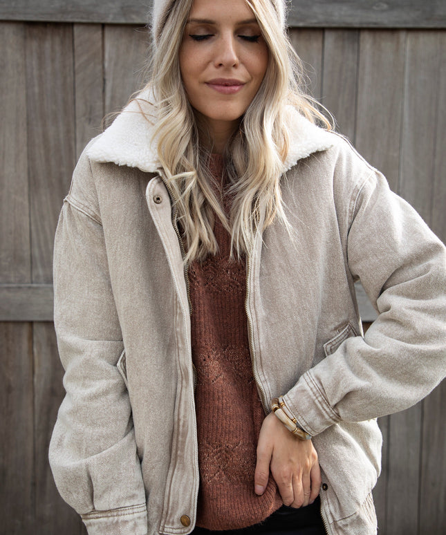 Teddy Jean Beige - Jacket